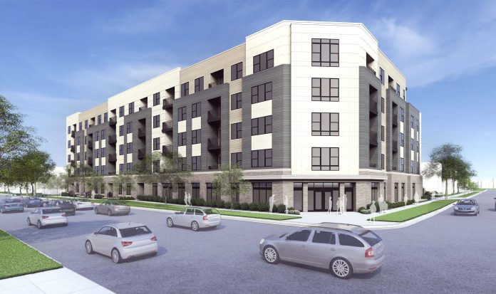 A rendering of Kelly Station, which would bring 76 affordable housing units to Madison