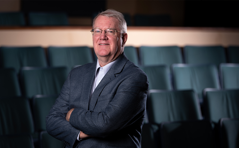 Phil Martin, a recently self-employed public speaker and an atypical startup leader, is benefiting from the three decades of business experience SCORE mentor Kris Halverson (not pictured) can offer.