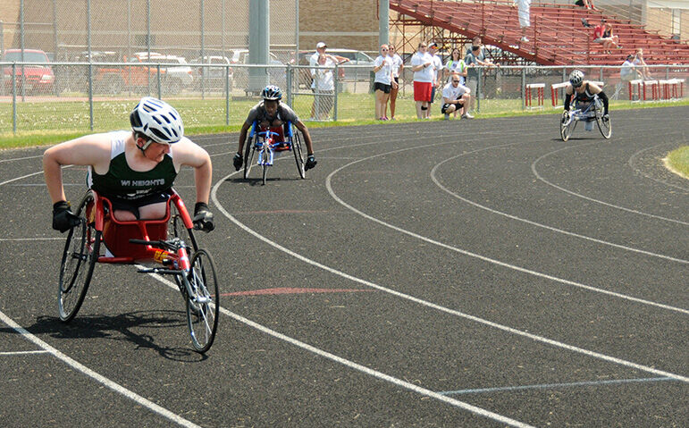 Brendan Ojibway (foreground) is a high-school athlete from Barneveld.
