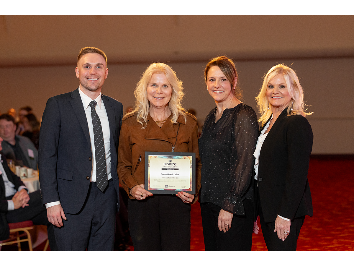 Kim Sponem represented large business winner Summit Credit Union.