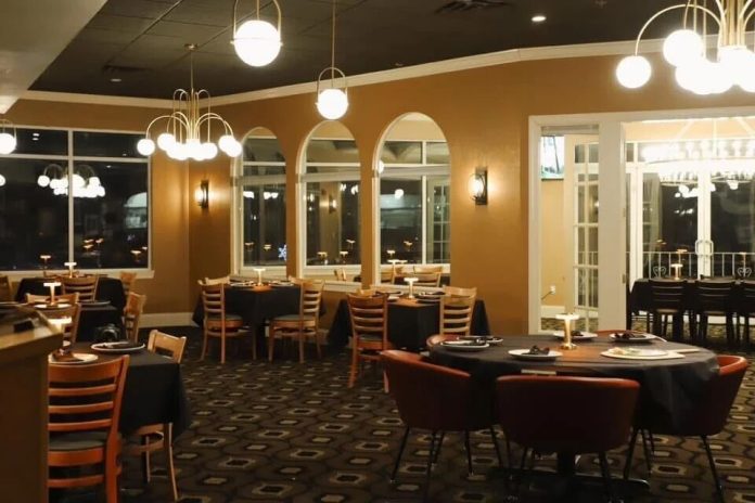 The dining area in Fitchburg's new Zafferano Ristorante