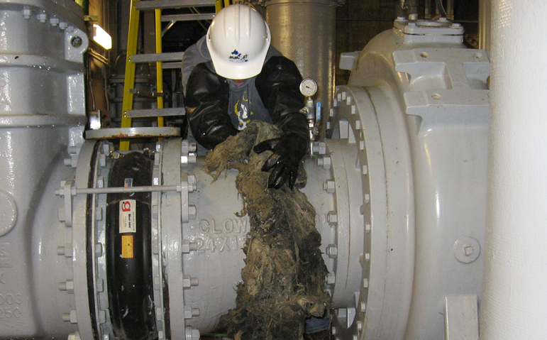 Fatbergs didn’t sink the Titanic, but they can sure slow the flow of wastewater. A fatberg recovered from the Madison Metropolitan Sewerage District’s pipes reveals the ugly truth: wipes, feminine hygiene products, and grease aren’t flushable!