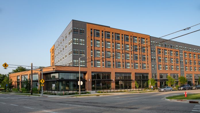 The Park Cedar Apartments and new home of Maurer's Market at 815 Cedar St.