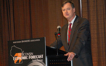 Chicago Fed President Charles Evans speaks Jan. 7 at the Wisconsin Economic Forecast Luncheon at the Alliant Energy Center in Madison.