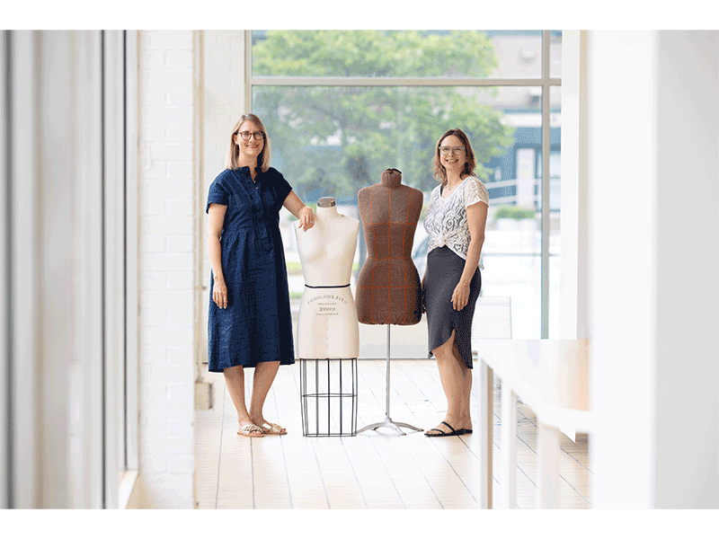 Elizabeth Tucker and Heather Kohlmeier are the founders of the Textile Arts Center of Madison.