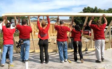 Automation Components employees participate in a build day with Habitat Young Professionals of Dane County. HYP is just one of several local charities the company and its employees contribute to.