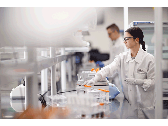 Employees of Exact Sciences at work in the company's Madison laboratory.