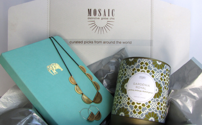 The inaugural subscription box seen here will feature limited-edition items for Mother’s Day.