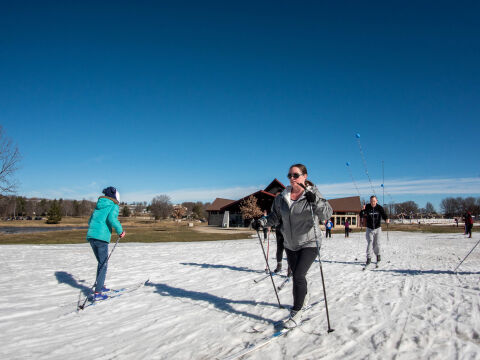 Ski students