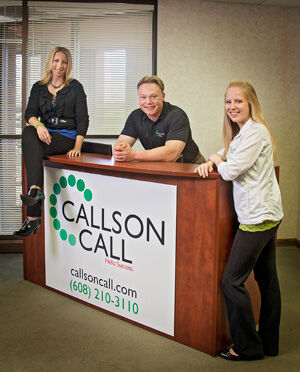Calls On Call co-owners Jodi Fisher and James Kademan say the expertise of “virtual” receptionist Lacie O’Donnell (right) is central to the company’s success.