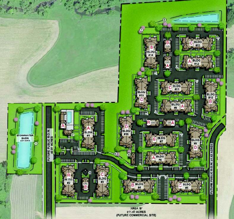 The planned Springs of DeForest multifamily development