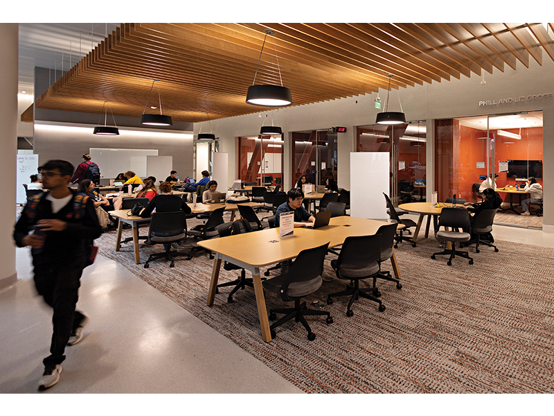 Morgridge Hall has a variety of student-centered spaces for study and collaboration.