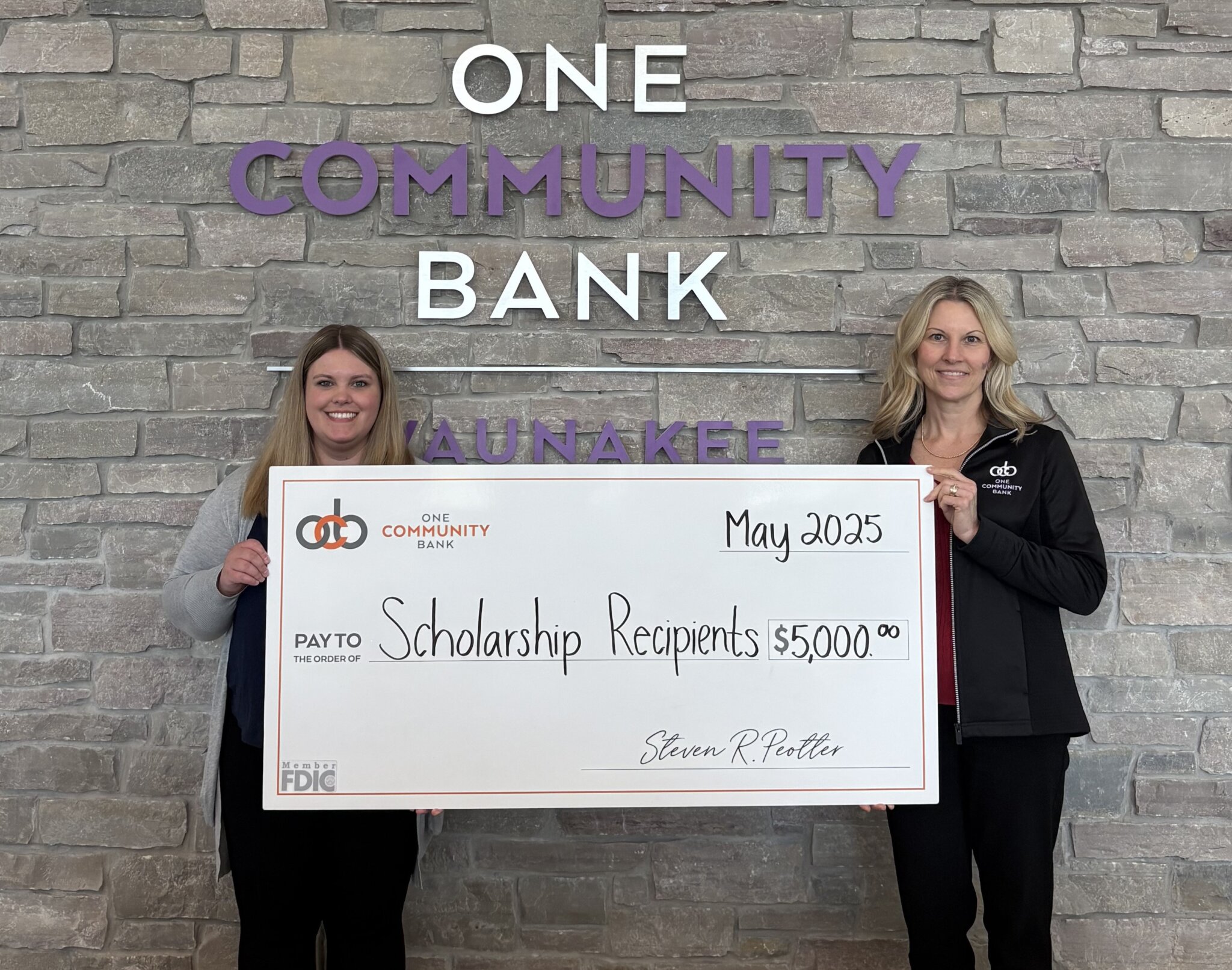 OCB recently awarded a total of $5,000 in scholarships to local high school students.