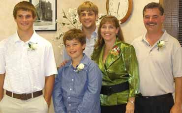 Roberta Howell with her family.