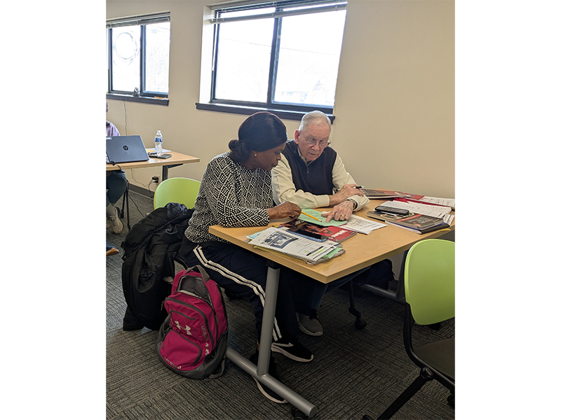 Literacy Network volunteers help adults build their literacy skills through one-on-one tutoring.