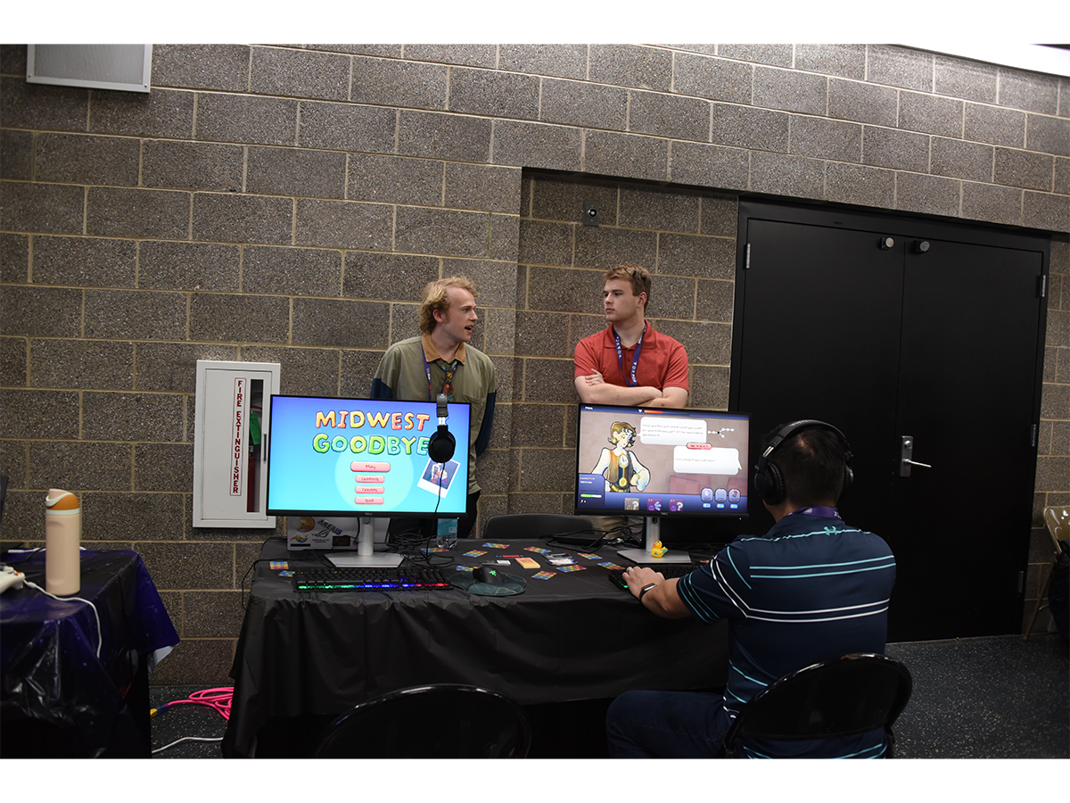 Game developers from around the country demo their games for attendees.