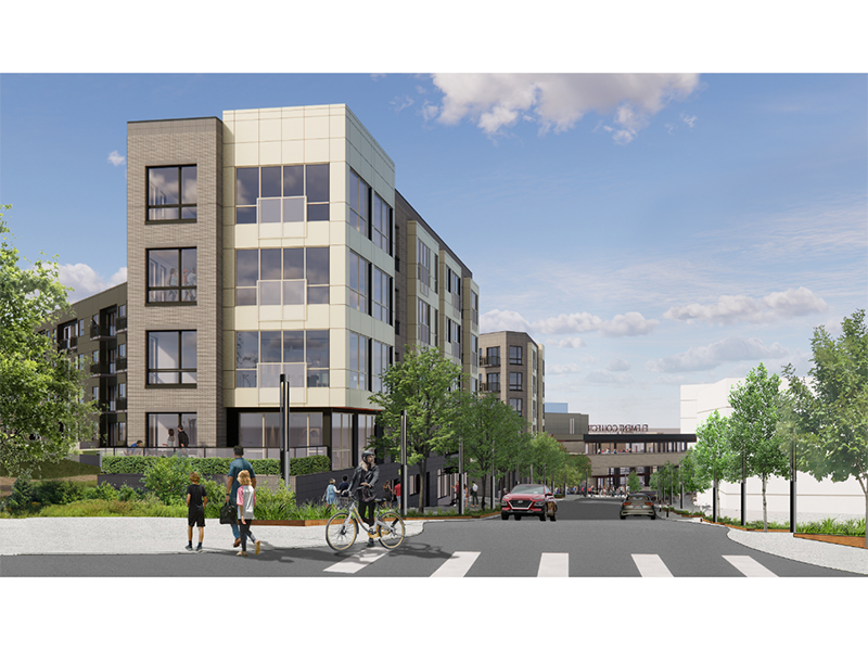 A rendering of the Element Collective apartment complex on Element Way in Madison’s west-side University Research Park.