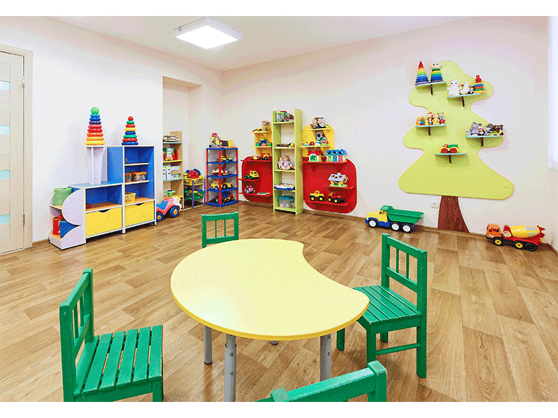 An empty classroom at a Wisconsin child care center — a scene that could have become more common without adequate state funding for the centers and subsidies for working parents.