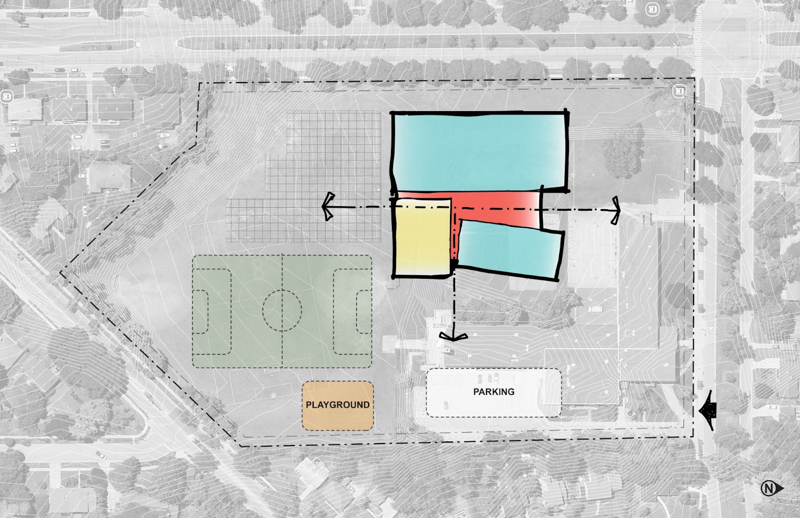 Preliminary concept for Cherokee Heights Middle School