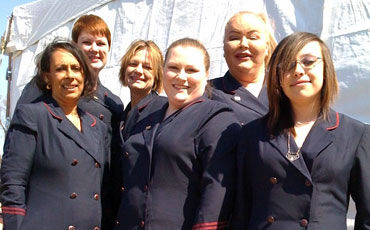 Midwestern Bus Cabin Attendants at the American Cancer Run/Walk in Madison on April 11, 2009.