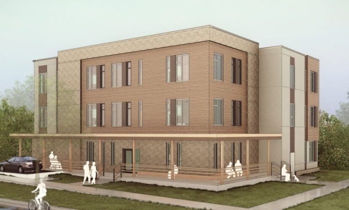 Housing Initiatives is moving forward with plans to construct a three-story building with 16 residential units at 1802 and 1804 Roth St.