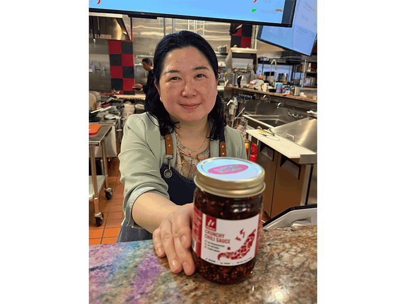 Sylvia Smith, owner of Hotco Noodles, also makes and sells a homemade crunchy chili sauce.
