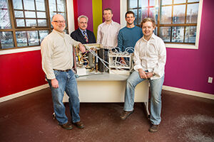 The Ebullient team includes (left to right) Brett Lindeman, Steve Meives, Mike Major, Jack Heinemann, and Tim Shedd, who said, “We’ve received great validation from many engineers, data-center owners, and data-center operators from the Midwest to Silicon Valley.”