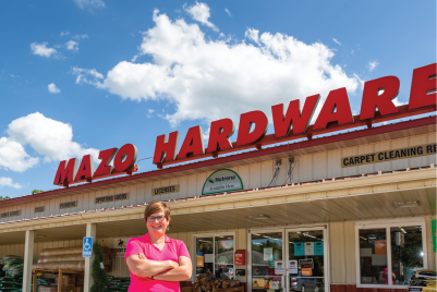 Renee Zaman and her staff at Mazo Hardware & Rental offered another layer of protection to area voters and poll workers by making plexiglass shields to ward off COVID-19.