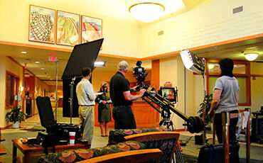 A Tweedee Productions crew produces an image video for Agrace Hospice Care.