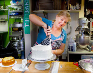 To ensure freshness, baker Tanya Laiter limits wedding cake orders to five per weekend.