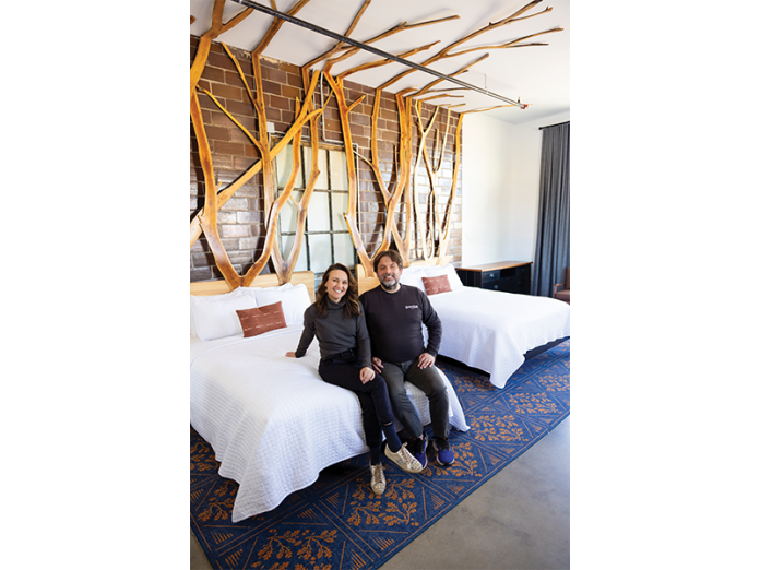 Danika Laine and Nic Mink, pictured at left, quit their jobs during the 