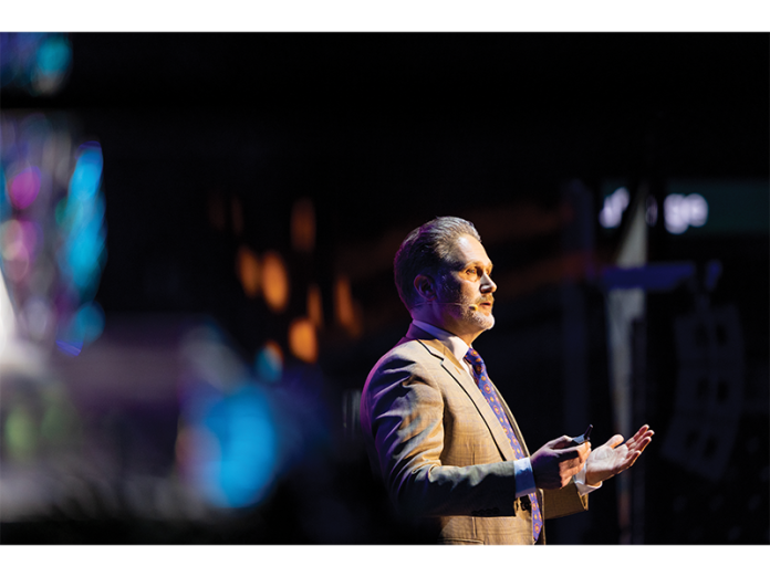 Zach Brandon speaks out on the Capital Region’s challenges during the GMCC’s annual dinner.