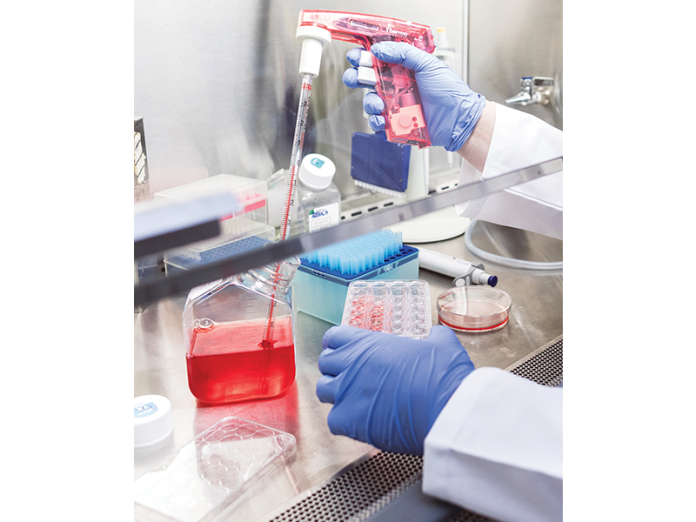 A researcher at work in UW-Madison's dermatology lab. The university stands to lose $1.5 million a week due to proposed cuts in federal grants.