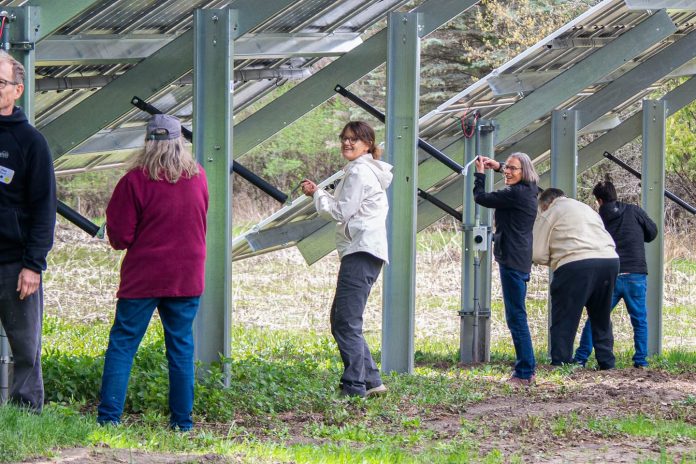 Several community members volunteered their time at the 2024 Spring Solar Tilt.