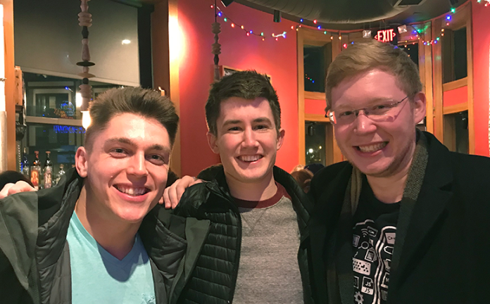 YoEats co-founders Clay Burdelik, Chris Betagole, and Brandon Humboldt.