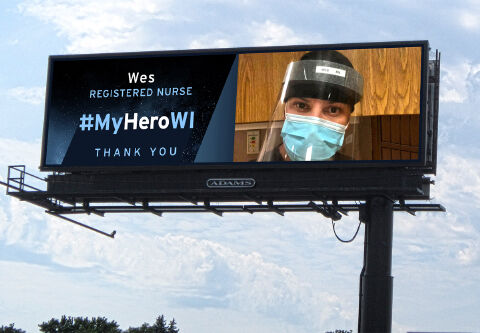 #MyHeroWI Billboard Campaign