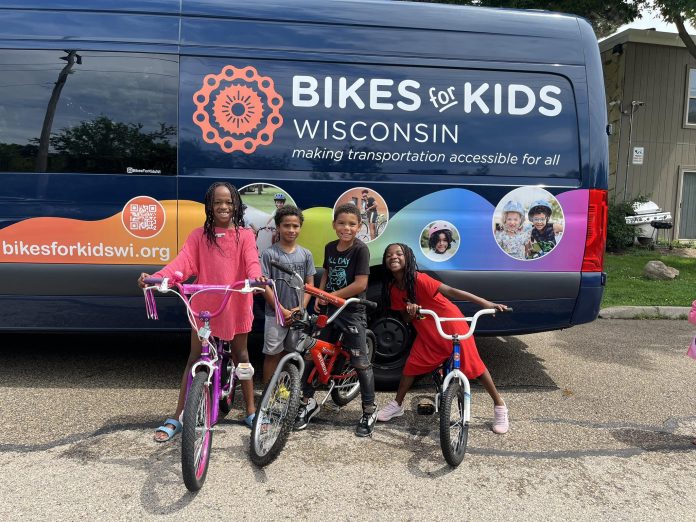 Nonprofit Bikes for Kids Wisconsin provides bikes to people of all ages, recognizing bicycles as tools for economic empowerment and transportation.