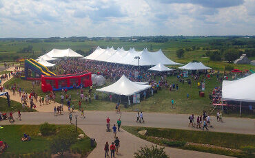 An overhead view of Epicnic, which took place on Saturday at Epic Systems’ Verona campus.