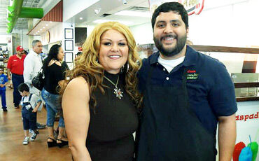 Alicia Navarrete with her son, Lucio Reyes.