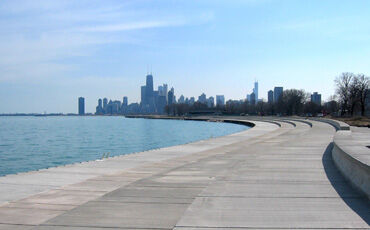 Baird designed a stepped concrete revetment between Diversey Avenue and Fullerton Parkway in Chicago.