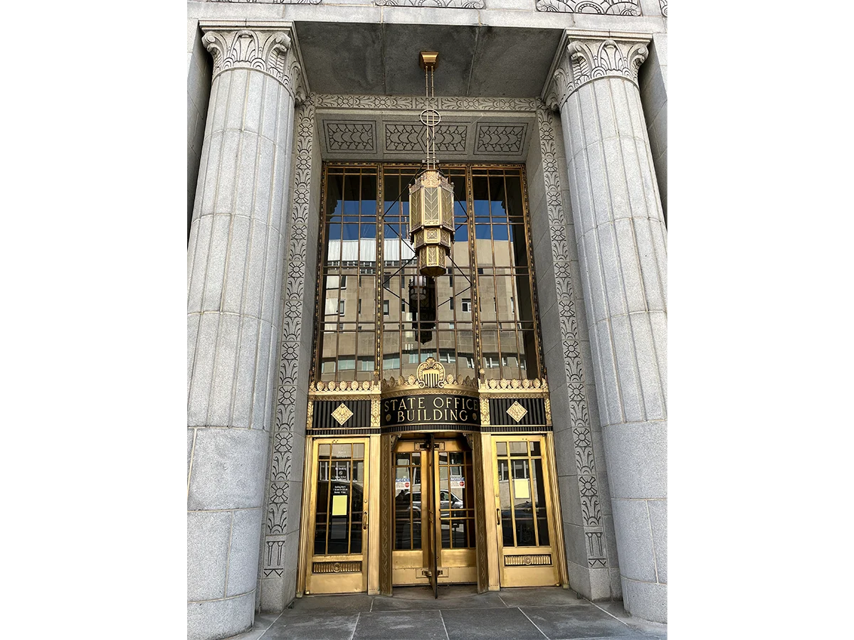 Landmark Development Services Company LLC plans to redevelop the building at 1 W. Wilson St., which could become the future site of an Amtrak train station.