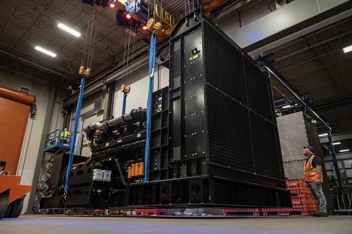 A generator for use in a data center manufactured by Waukesha-based Generac is shown at its plant in Oshkosh, Wis. (Courtesy of Generac)