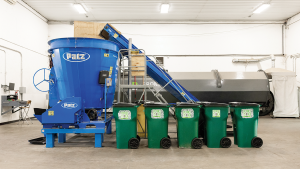 At Green Box's Sun Prairie site, a multi-step process transforms organic material into finished compost.