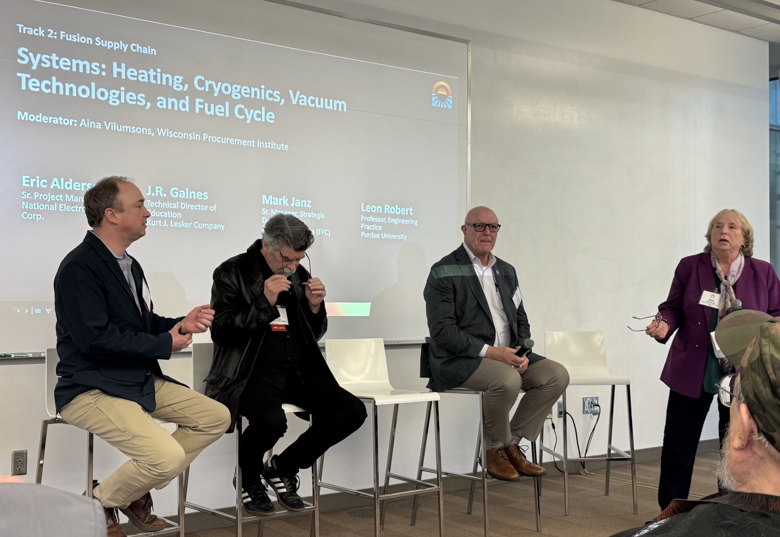 (From left) Eric Alderson, J.R. Gaines, Mark Janz (not pictured) and Leon Robert discussed
