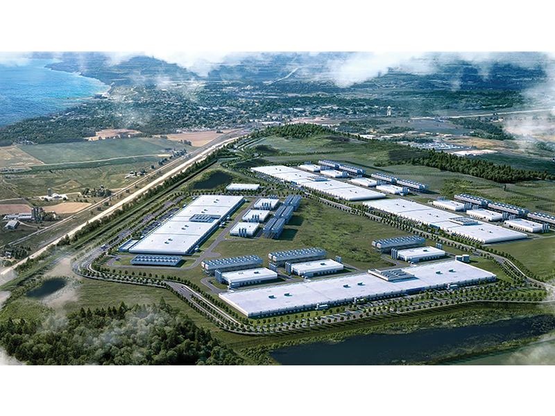 A rendering of a proposed data center campus north of Port Washington shows the scale of data centers designed to serve artificial intelligence.