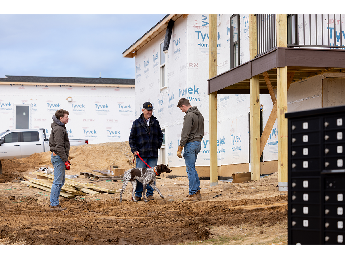 Point Gardens will house roughly 1,000 people in apartments and single-family homes like these. Houses come in 13 different designs, exceed state standards for energy efficiency and cost less than the average home value in Dane County.