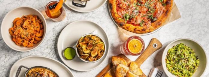 A variety of pasta dishes