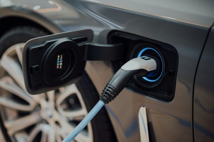 A car being charged