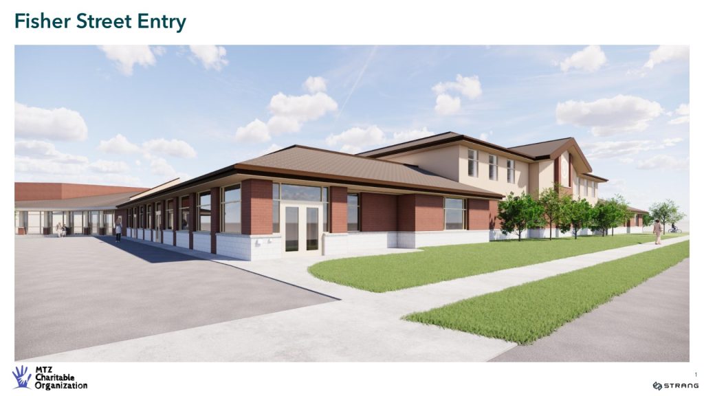 A rendering of a building