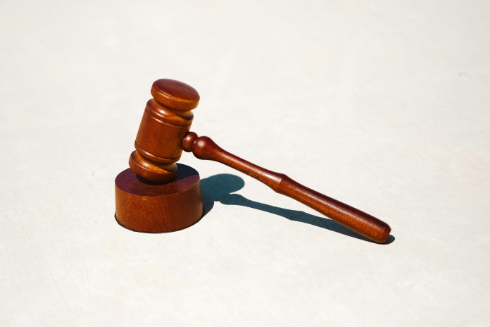 Gavel on a table